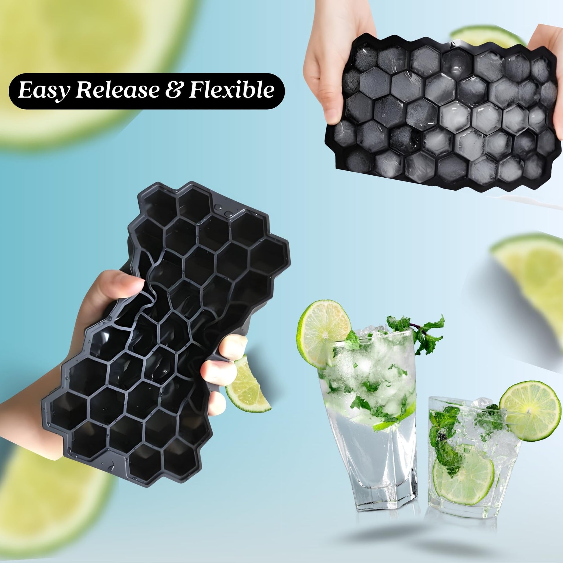 Cocktail with slow-melting ice cubes made in NestBlend tray