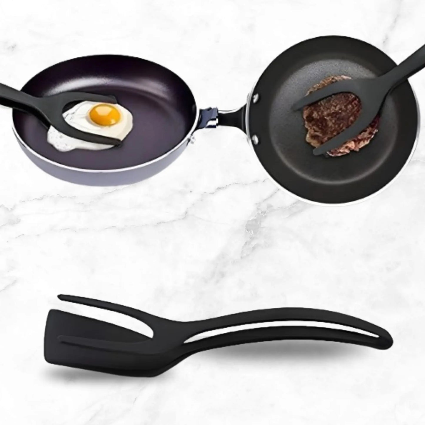 Dishwasher-safe NestBlend egg flipper drying on kitchen rack