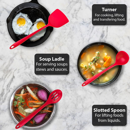 NestBlend Nonstick Red 38 Pieces Kitchen Utensils Set