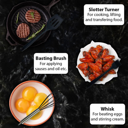 NestBlend Nonstick Black 38 Pieces Kitchen Utensils Set